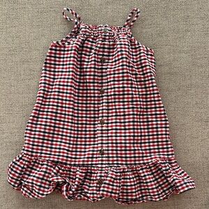 Old Navy Red and Black Checkered Kids Casual Dress